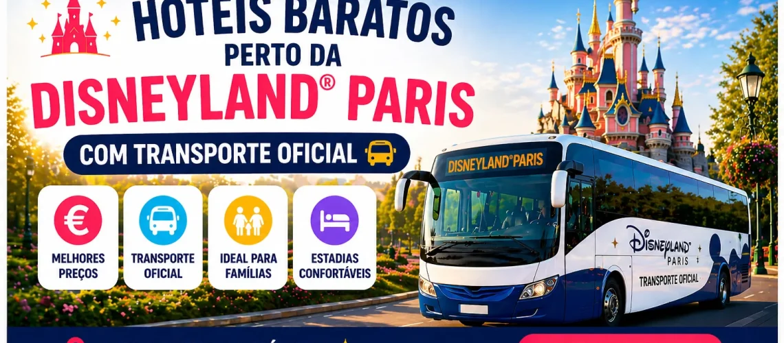 Hotéis baratos perto da Disneyland Paris com transporte oficial